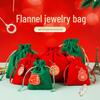 Christmas Flannel Gift Bag: Red Drawstring Bag for Candy, Peace Fruit, and Wedding Favors