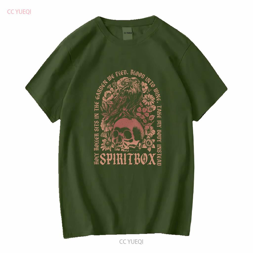New Spiritbox Band Black Cotton T Shirt Sp80612 Long Or Short Sleeves Vintage Washed Streetwear Comfortable Versatile Slightly