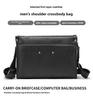 Men's Genuine Leather Trendy Waterproof Shoulder Bag - Large Capacity and Casual Style