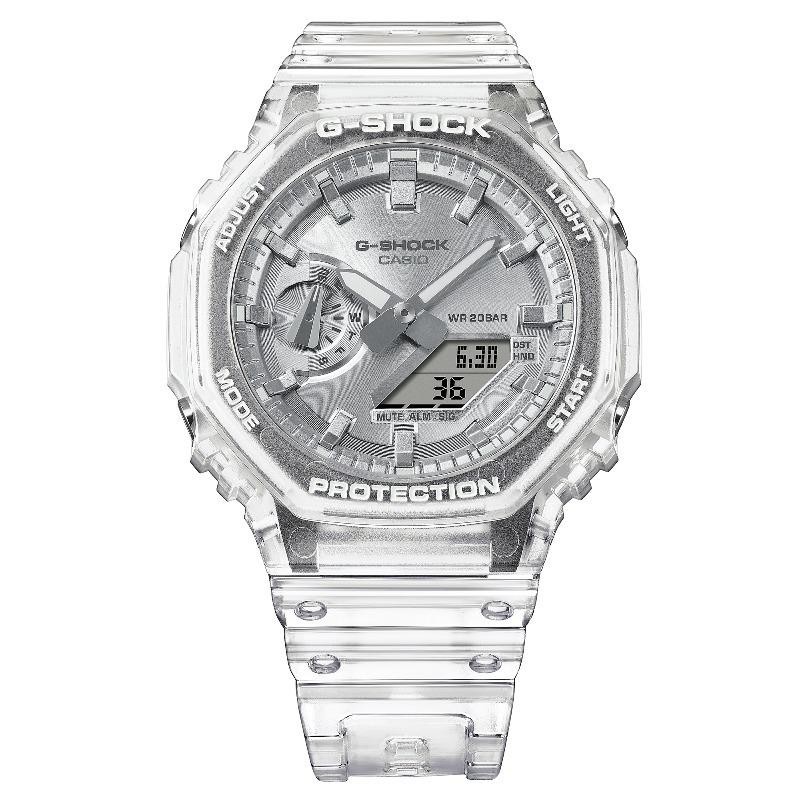 Casio Мужские часы G-SHOCK из смолы, водостойкость 200 м, аналоговые, ударопрочные, кварцевые, GA-2100BM-7A8