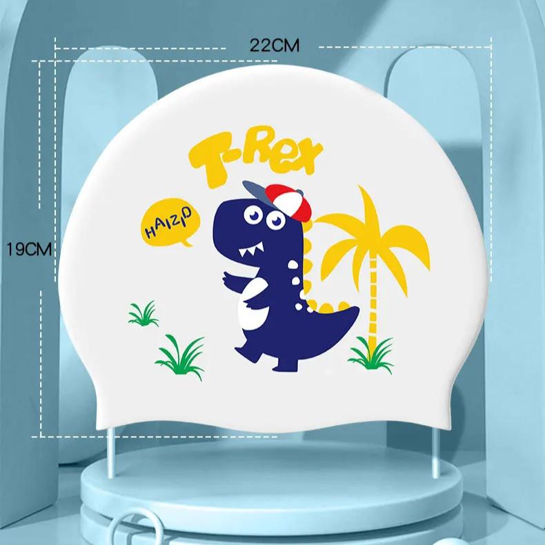 Детские шапочки для плавания Мультяшная шапочка для плавания для мальчиков и девочек Взрослые шапочки для плавания с принтом медведя для женщин Шапочка для плавания Аксессуары для плавания