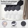 16 Pcs Hexagon Felt Bulletin Board with 50 Push Pins Decorative Hexagon Felt Pin Board for Photos Memos Home and Office Decor