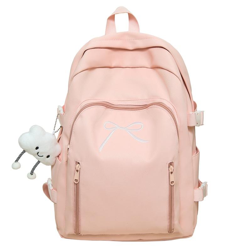 Schoolbag Korean version ins bow cute backpack Japanese small fresh leisure travel backpack simple primary school bag