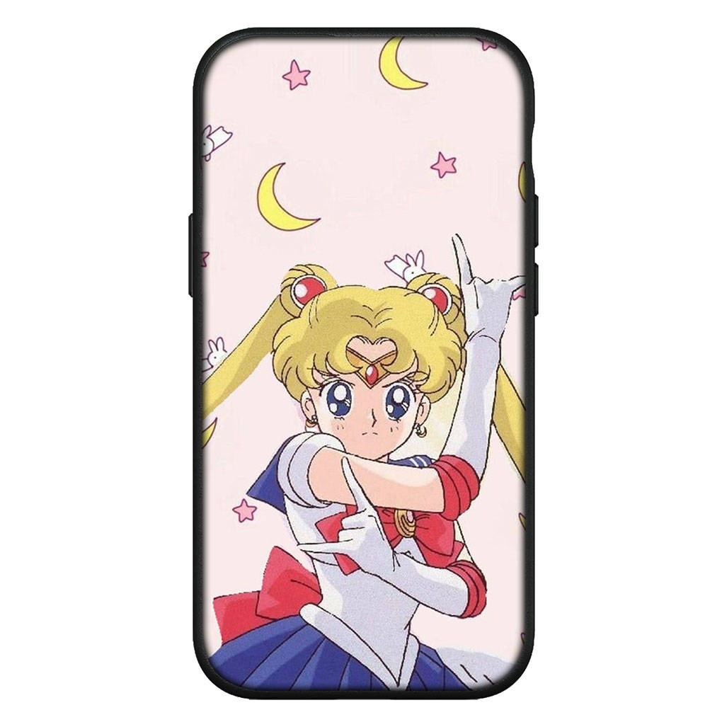 Чехол для iPhone 16 15 Xiaomi Redmi Note 14 13 12 11 Pro Max X 8 9 16e Samsung Galaxy S25 S24 S23 Moto OPPO Huawei Girl Sailor Anime Moon Phone Case