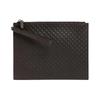 Кожаная клатч-сумка Microshima с принтом логотипа и молнией Мужская клатч-сумка Темно-коричневая 544477-BMJ1N-2044