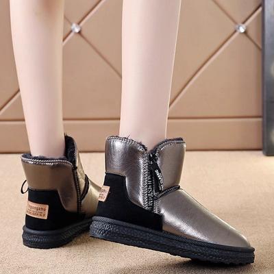Женские зимние сапоги 2025 новая бархатная утолщенная короткая голенище водонепроницаемые и нескользящие зимние теплые верхняя одежда хлопковые туфли женские