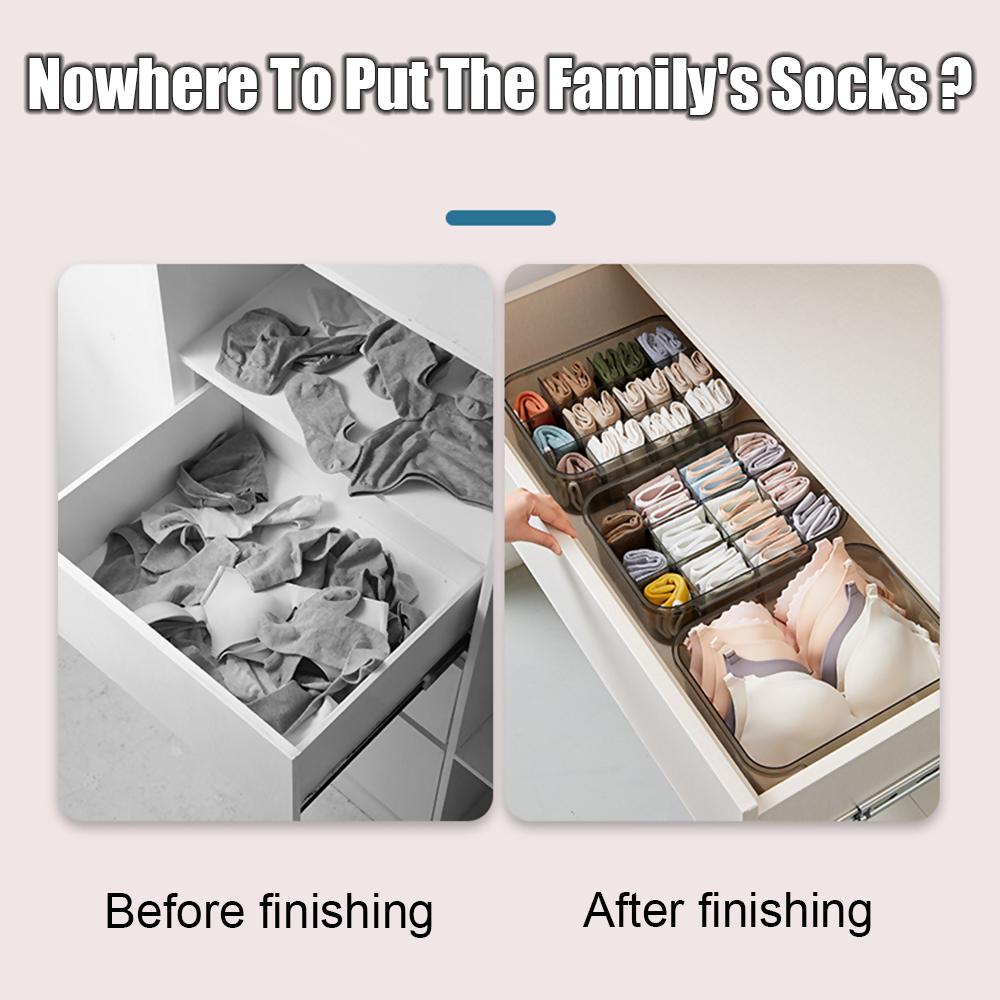 12 секций Органайзеры для носков Съемная перегородка Гардеробный ящик Ящик Тип Пылезащитные Коробки для хранения бюстгальтеров и нижнего белья