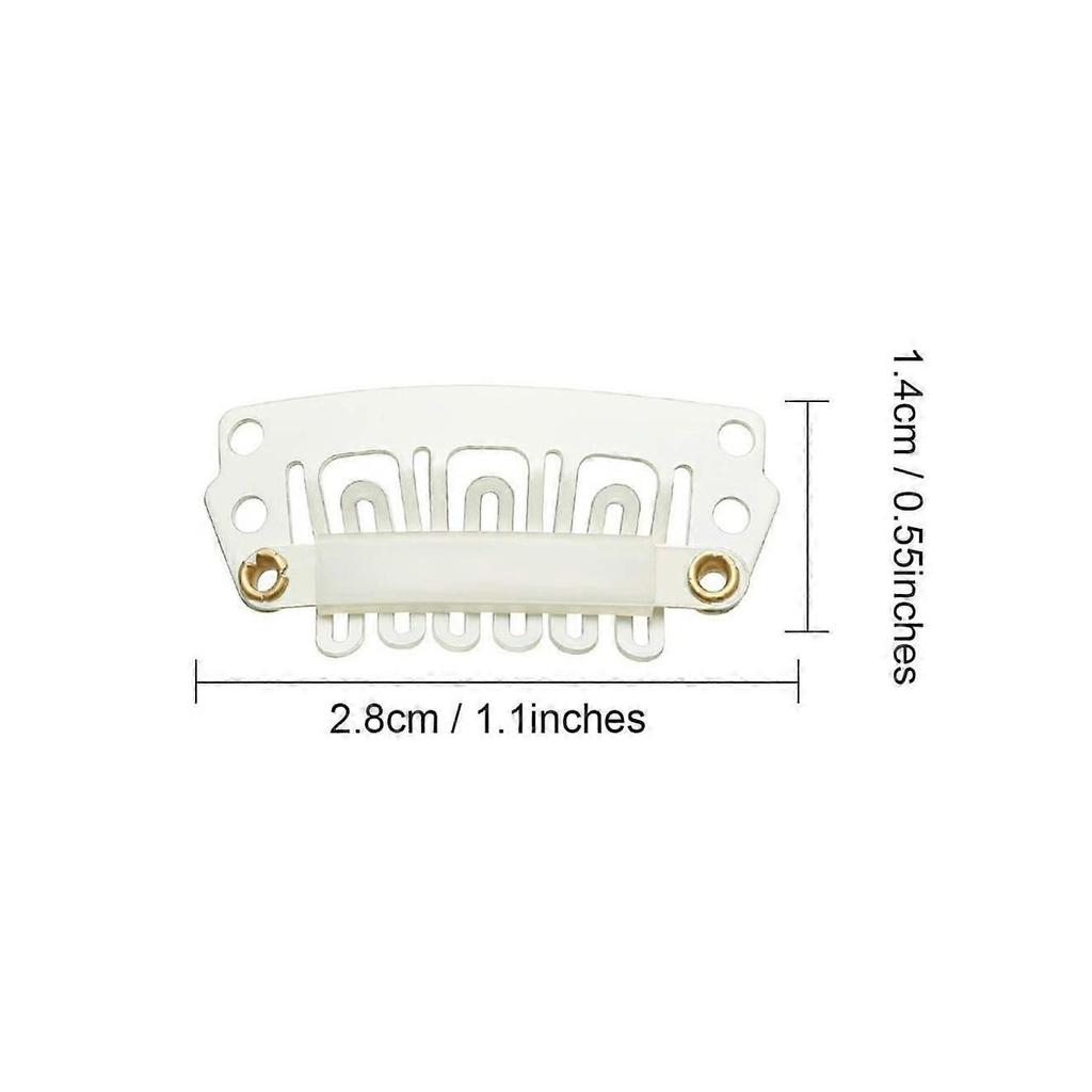140 Piece Clips Wigs Clips U Shape Snap Clips Iron Metal Replacement Hair Clips Comb Clips For Extensions Wigs-Beige
