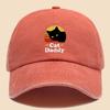 Charming CatDaddy Print Baseball Cap  PAPA Vintage Curved Brim Dad Hat Unisex AllSeason Wear Adjustable Size Fits Most T