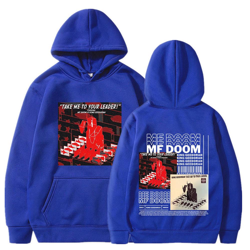 Толстовка с капюшоном Rapper Mf Doom King Geedorah Madlib Madvillain, модная унисекс в стиле хип-хоп, винтажная толстовка большого размера, повседневные толстовки в готическом стиле
