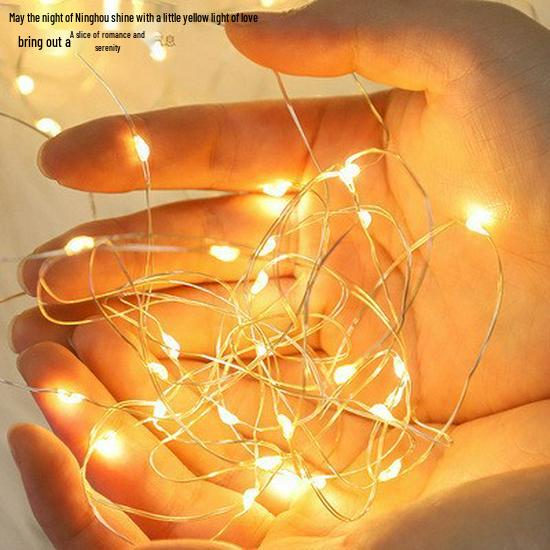 Decorative Gift Box Set: Red, Black, Pink & Blue Raffia with String Lights, Rabbit, Small Bouquet