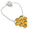 Natural Citrine Gemstone Handmade 925 Sterling Silver Jewelry Necklace 18" Z9B29