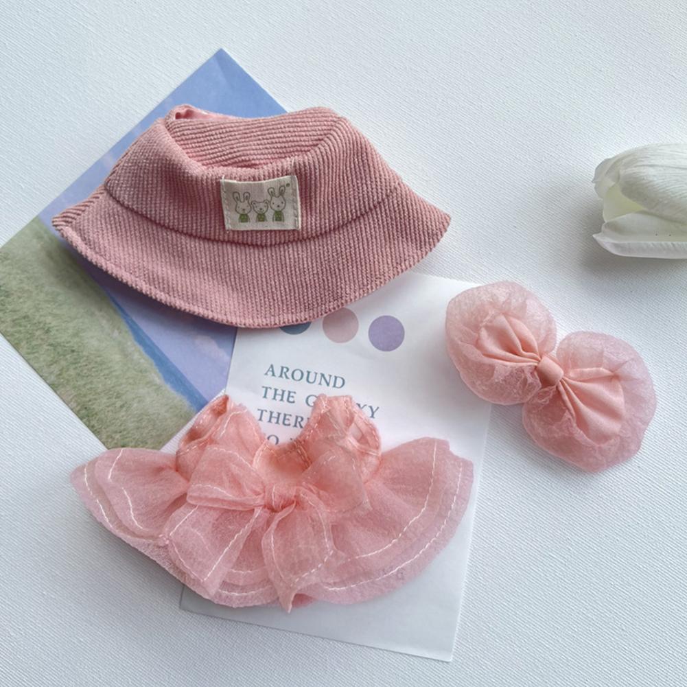 For 17cm Labubu Doll Clothes Fashion Clothes Gauzy Skirt Doll Clothes Hat Dolls Accessories Cute Decoration Little Cloths