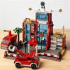 City Building Blocks Police SWAT Fire Station Police Building Model Car Blocks Boys Girls Christmas Gift Kids Assembly Toy