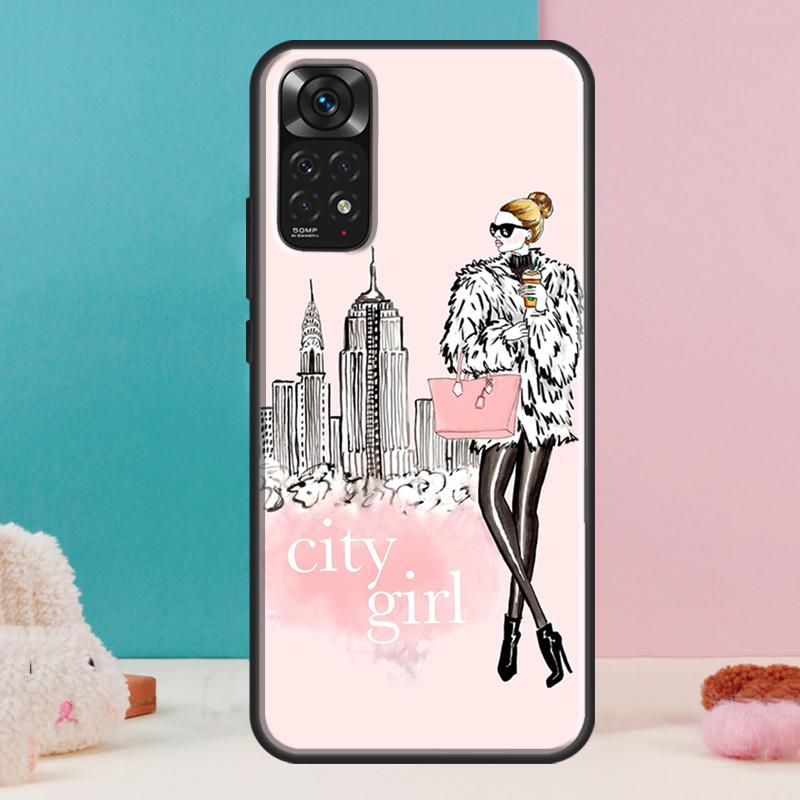 Чехол 'Девушка из Нью-Йорка' для Xiaomi Redmi Note 14 13 Pro 12 11 9 10 9S 10S 11S 12S Redmi 14C 13C 10C 12C