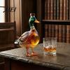 Whiskey Decanter Duck Decanter, Straight Bourbon Glass Bottle with Stopper, 350ml Container Novelty Liquor Dispenser for Home Bar, Unique Gift