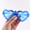 Kids Glow-in-the-Dark Glasses 3 Light Modes Light-Up Frames Battery-powered Heart Shape Cosplay