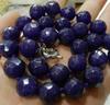 Natuarl 10mm Faceted Amethyst Round Gem Beaded Necklace 18“