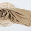 Women's Solid Color Pearl Chiffon Bubble Scarf, Long Silk Headscarf, 70x180cm, Middle Eastern Style