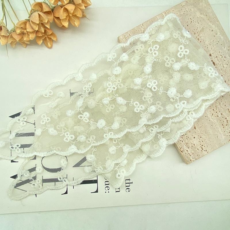 Французский кружевной вышитый шелковый шарф-повязка на голову - Супер Фея Милая Лента для волос