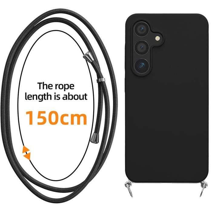 Coque - BOOLING - pour Samsung Galaxy S24 - Souple - Anti-Choc - Bandoulière Réglable