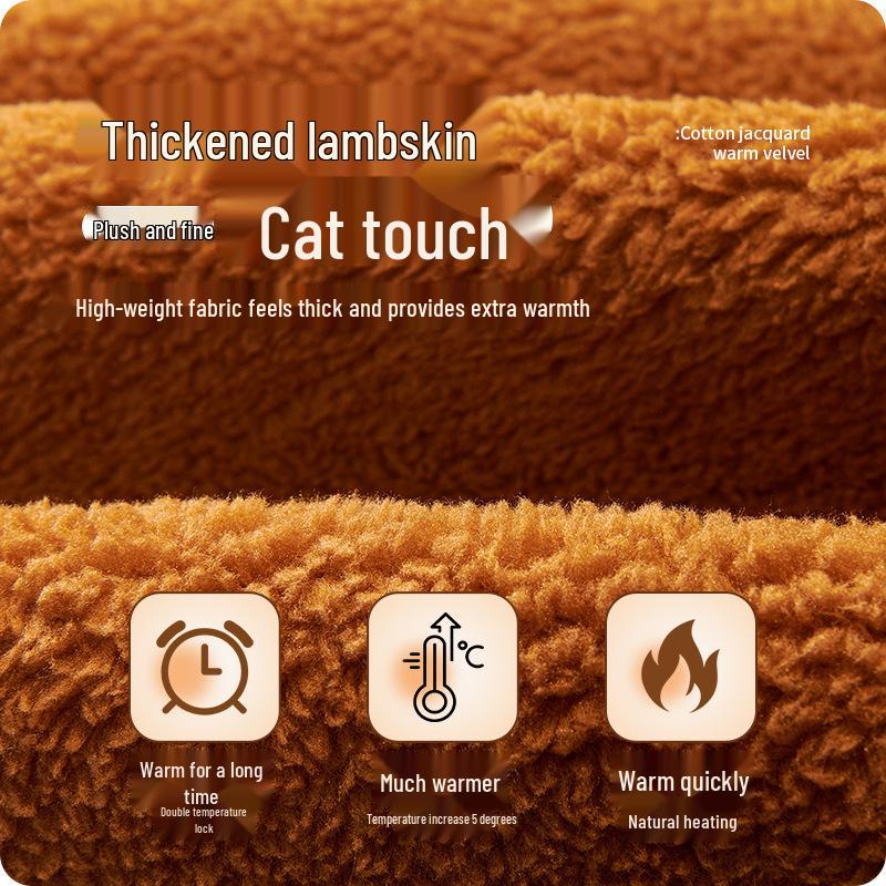 Нескользящий чехол на диван из шерсти ягненка: Толстая, цельная подушка для осени и зимы