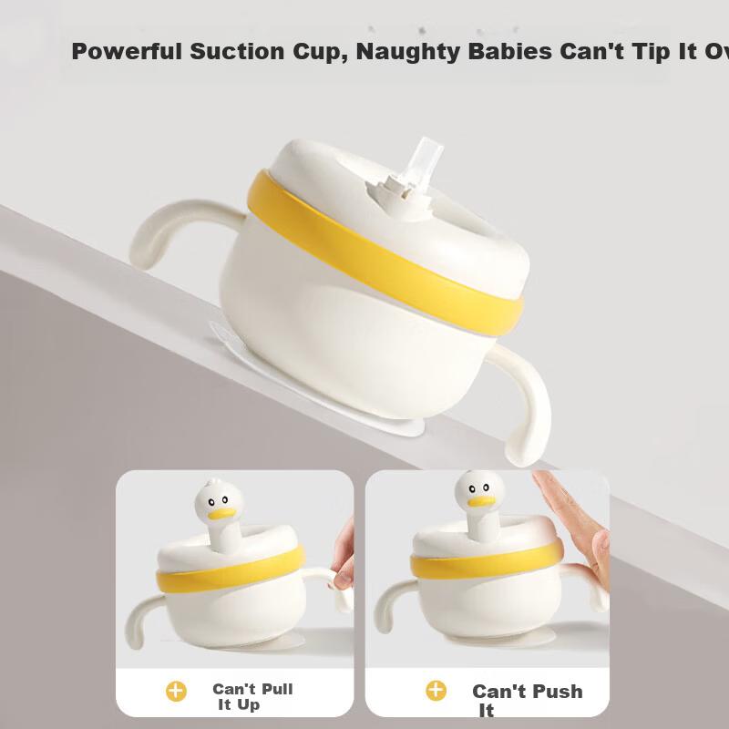 Baoshi PPSU Baby Feeding Bowl Detachable Water Injection Insulated Temperature-Controlled Children's Straw Bowl with Suction Cup Tableware Lunch Box
