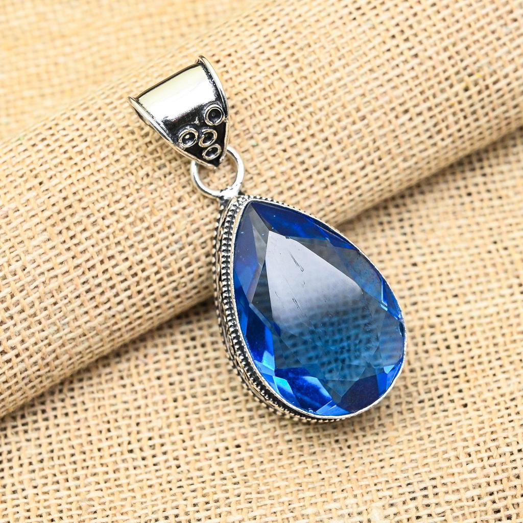 Танзанит драгоценный камень стерлингового серебра 925 пробы ювелирные изделия ручной работы кулон для свадебного подарка