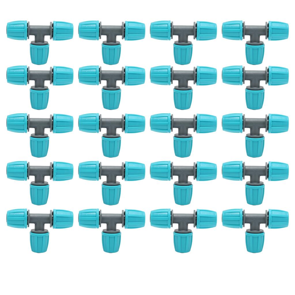 20 шт. 16 мм Тройник для труб ПЭ Тройник для ирригационных трубок для теплиц садов сельского хозяйства 9,3x6 см