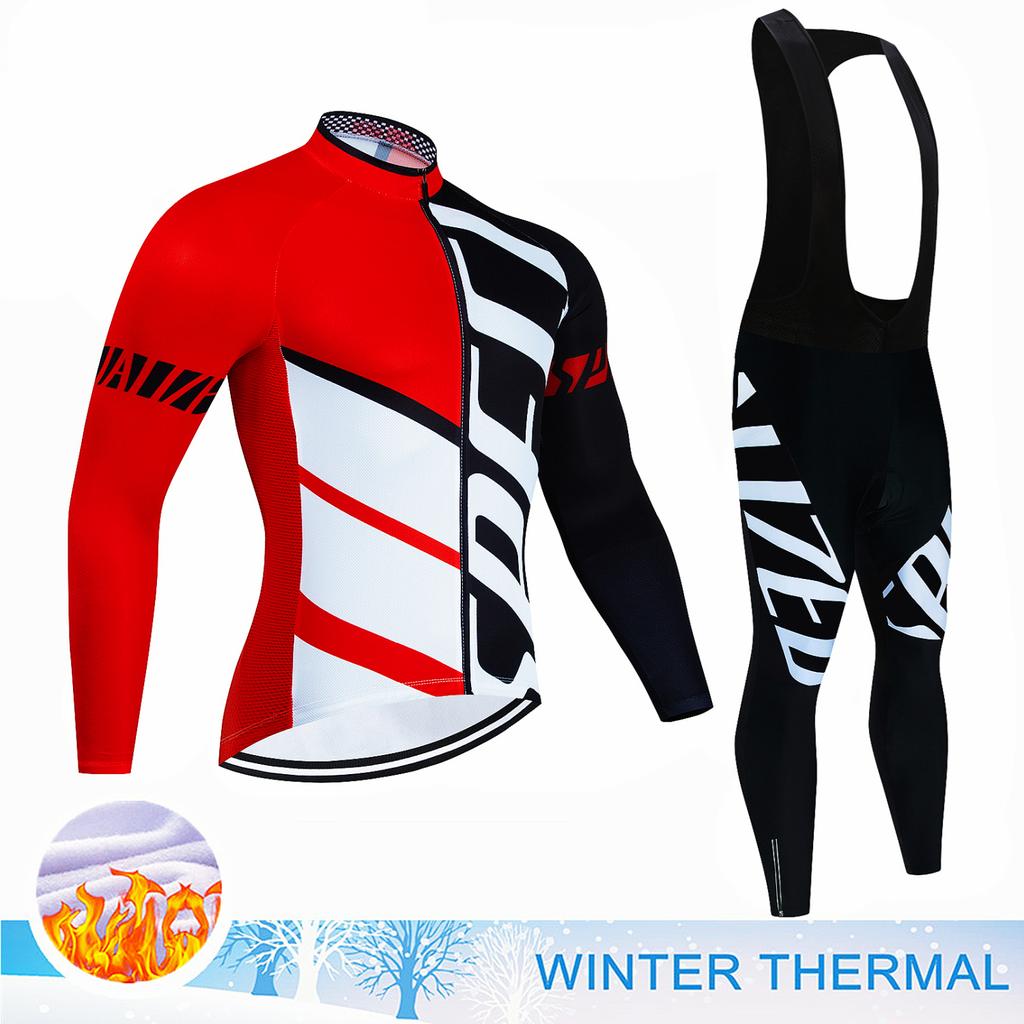 Pro Winter Thermal Fleece Велосипедные майки Комплекты с длинным рукавом Велосипедная одежда MTB Велосипедная одежда Maillot Ropa Ciclismo Велосипедный костюм