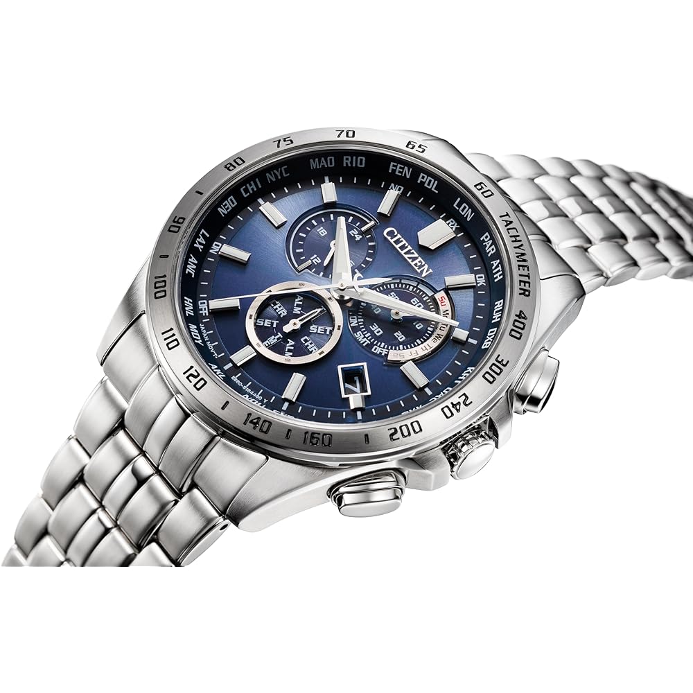 Мужские часы Citizen Eco-Drive с радиоконтролем, серебристые, для бизнеса, водонепроницаемые, CB5870-91L