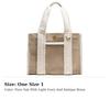 Lululemon Boxy Polyester With Cotton Tote Bag, Shopping Bag, Handbag Unisex Sheer Oak & Light Ivory & Antique Brass LW9FWTS-076305