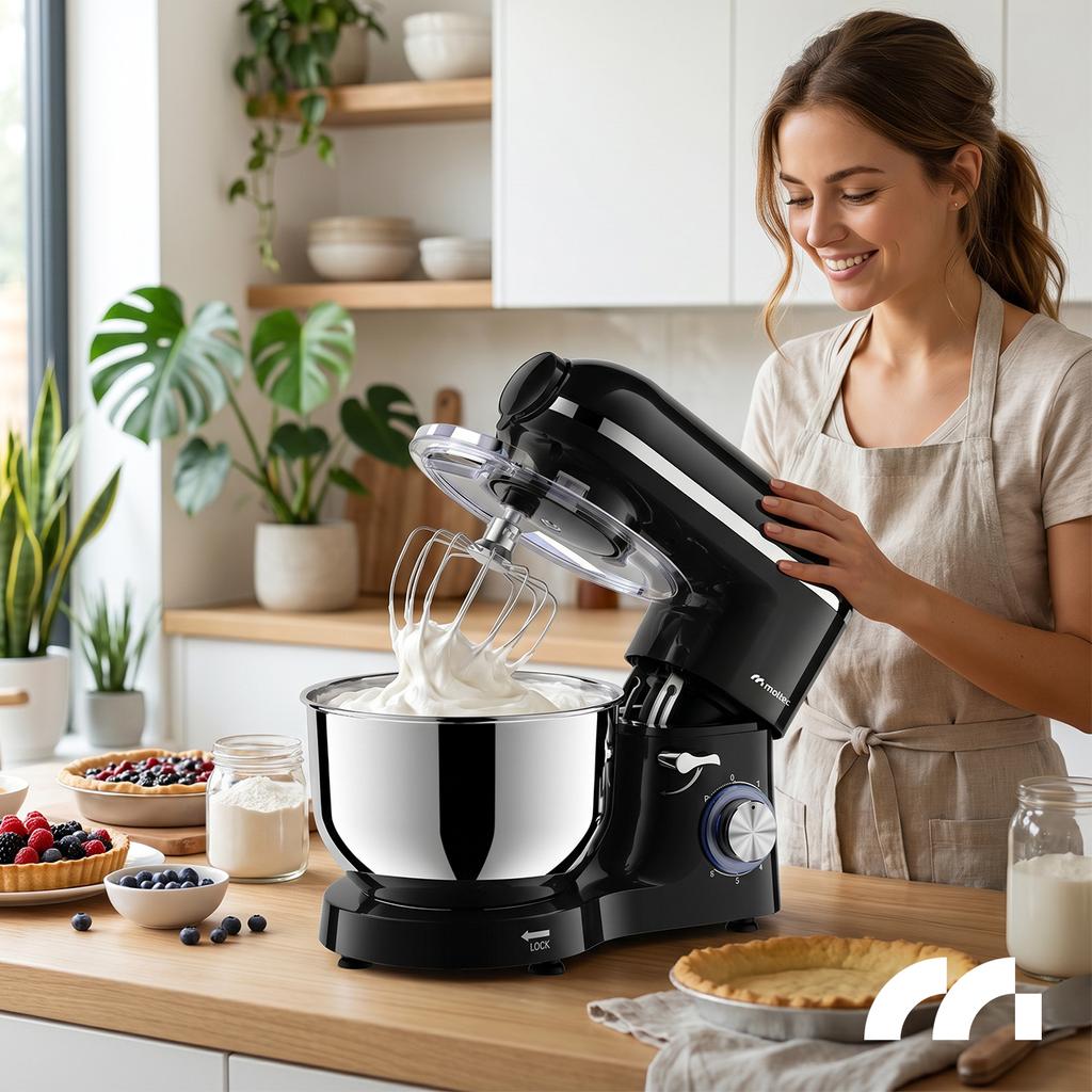 Maltec Maltecchef5000W-Bl Planetary Kitchen Machine Mixer Blender 6.2L
