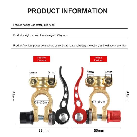 12V 24V Quick Release Disconnect Car Battery Terminal Connectors Top Post Automobile Wire Cable Clamp For Boat Race Auto