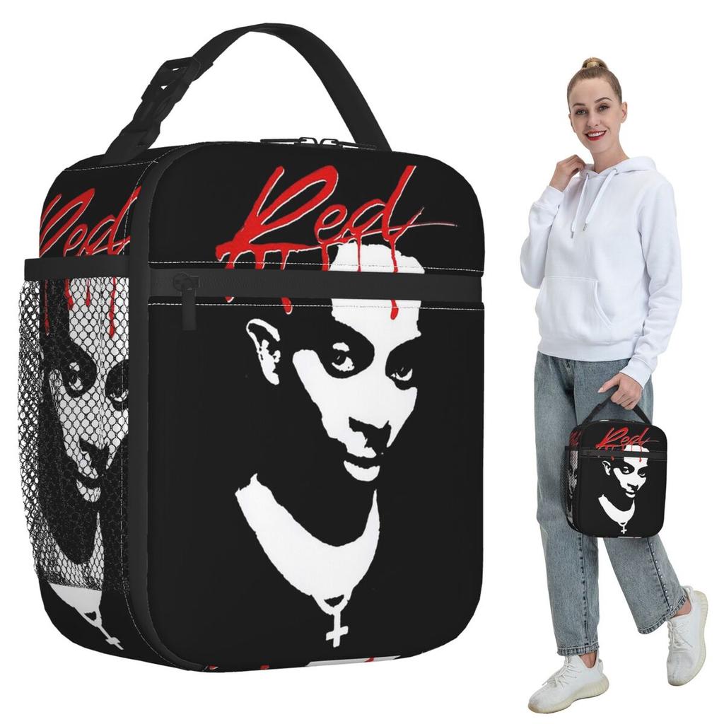 Playboi Carti Whole Lotta Red Album Cover Insulated Lunch Bag for Kids School Cooler Thermal Food Box Tote Lunch Boxes Container