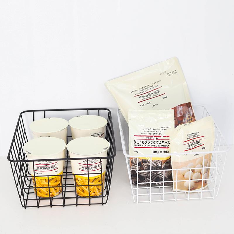 Проволочные корзины для организации, Органайзер для хранения продуктов, Металлическая корзина для кухни с ручками, для шкафов, кладовой, ванной комнаты