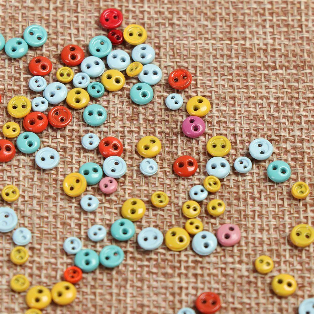 Clothing Buckles Multi-color Mini Doll Buttons Round Buckle DIY Sewing Accessories Metal Button