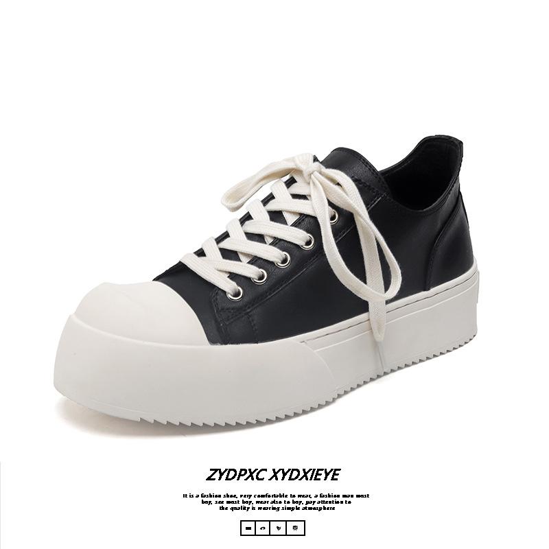 Летние черные туфли для доски мужские дышащие толстые подошвы увеличивают высоту тех же самых пригородных больших туфель Дерби мужские туфли 24326-G