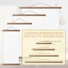 4 шт. Деревянная фоторамка Подвесной свиток с картиной Стойка для плакатов Магнитная рамка С веревкой для подвешивания Домашний декор Арт-картина Подвесной шест