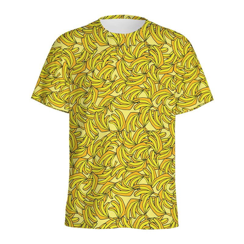 Футболка Aloha Banana с 3D-принтом для мужчин, модные повседневные топы с коротким рукавом, летние футболки с графикой фруктов, детские мультяшные футболки Y2k
