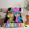 GUOYU Blanket PPOCOYO Throw Soft Flannel Throw Summer Blanket Lightweight Cozy Nap Blanket For Sofa Bed Travel