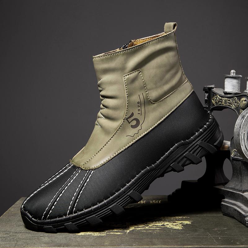 Новые модные мужские ботильоны ручной работы, высокие повседневные туфли, классические мужские ботинки для ходьбы, универсальные удобные ботинки для мотокросса