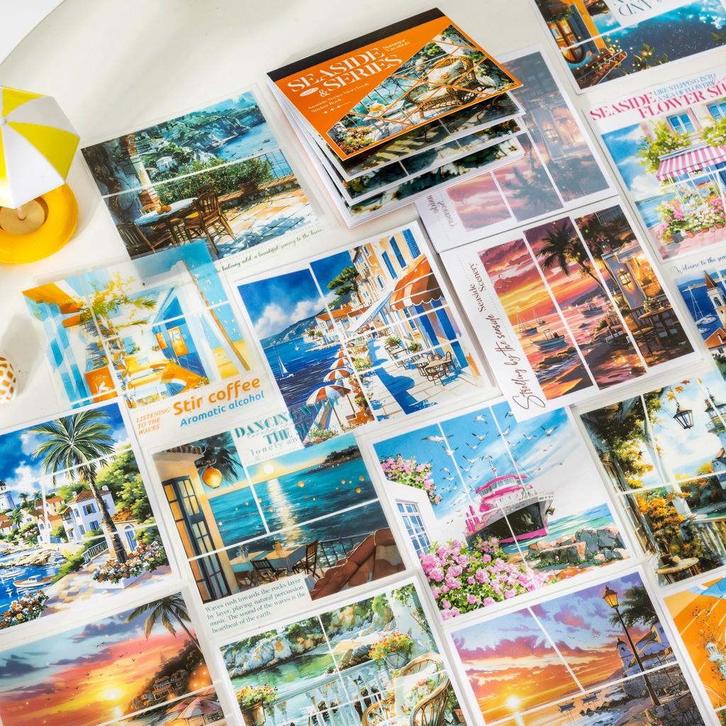 Beautiful scenery 24/120 sheets Aesthetic Stationery Decorative Sticker Book DIY Journal Stickers Kids Gift Scrapbook supplies