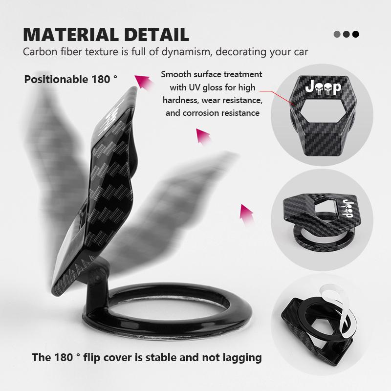 Car Engine Ignition Switch Cover One-button Start Accessories For Jeep Cherokee Patriot Liberty Wrangler JK JL Commander