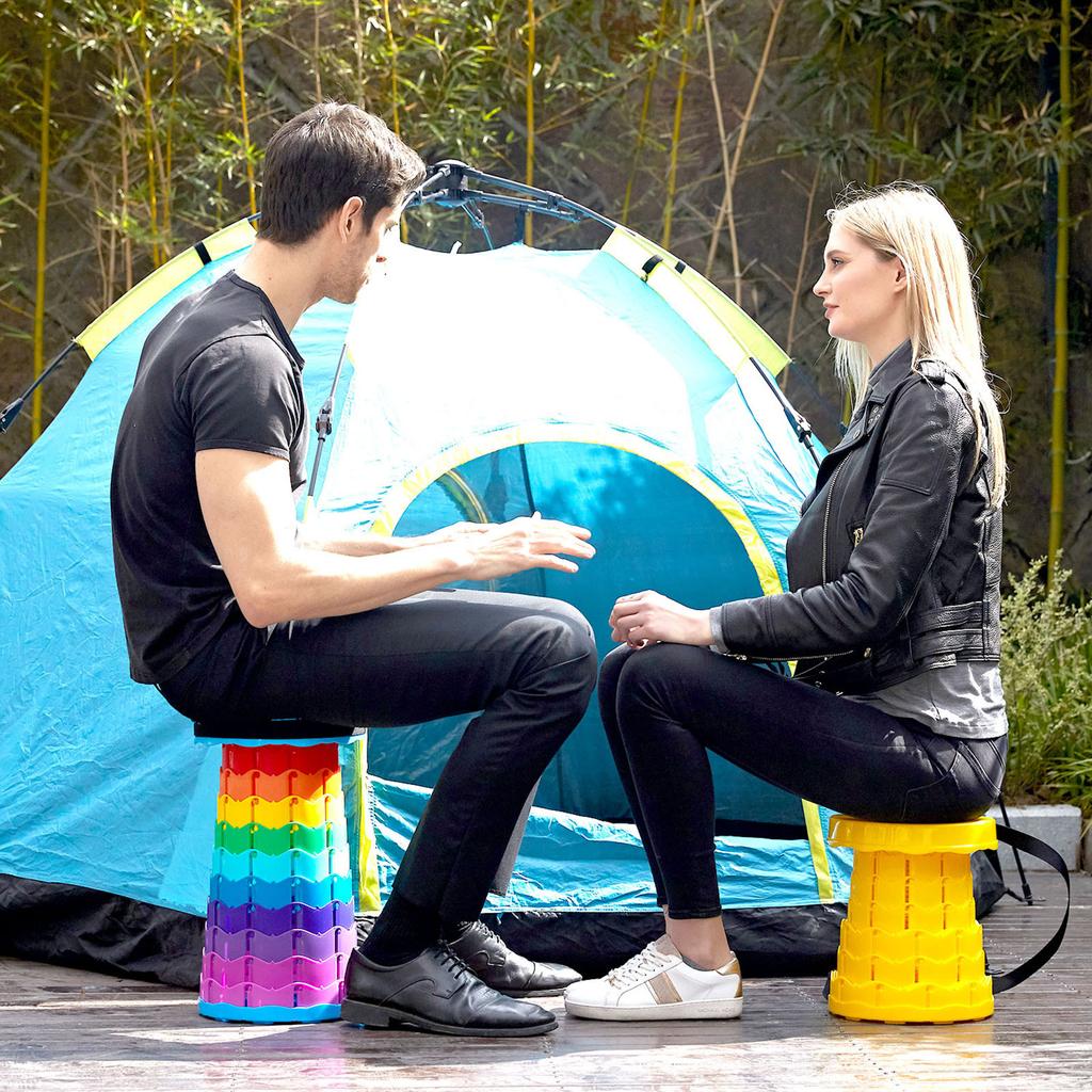 Portable Telescoping Stool  Retractable Lightweight Camping Stools