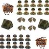 Набор строительных блоков «Военная серия: Оружие и мешки с песком» для детей