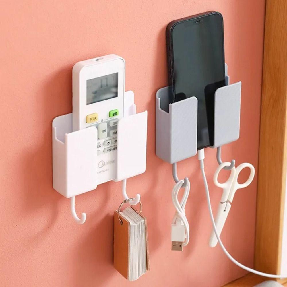 Настенный держатель для пульта дистанционного управления, перфорированный ящик для хранения телефона, дом