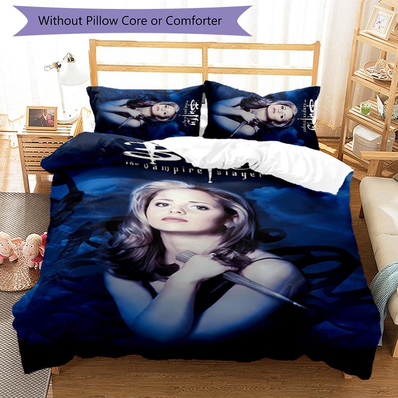3pcs Buffy the Vampire Slayer1 pattern bedding set duvet cover set includes duvet cover &pillowcases, perfect all season bedroom decoration & gift