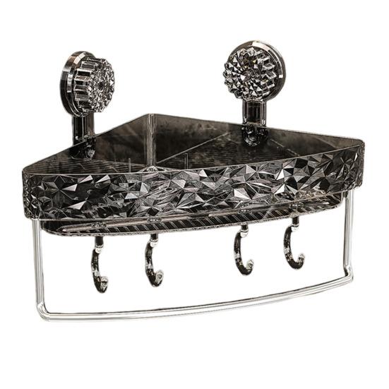 Угловая настенная полка с присоской, стойка для хранения, прочная, выдерживающая большую нагрузку, легко устанавливаемая, прочная полка-органайзер для душа