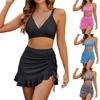 New V-Neck Backless Bikini Women Sexy Spicy Girl Skirt Style Two-Piece Swimsuit Conservative Cross-Border Swimming Suit